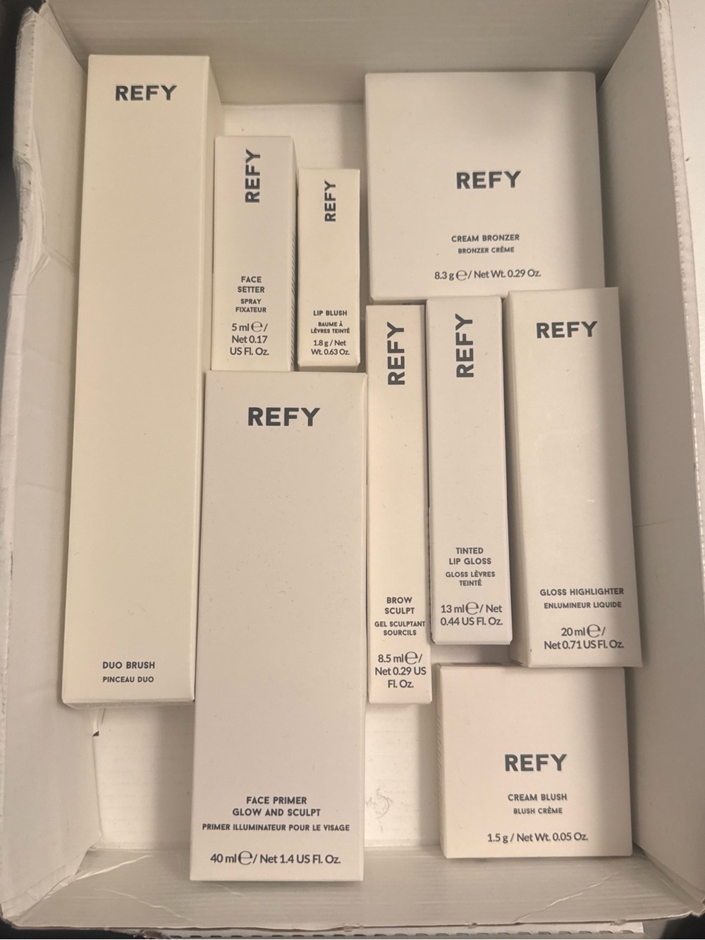 REFY White Luxe Skincare & Makeup Set